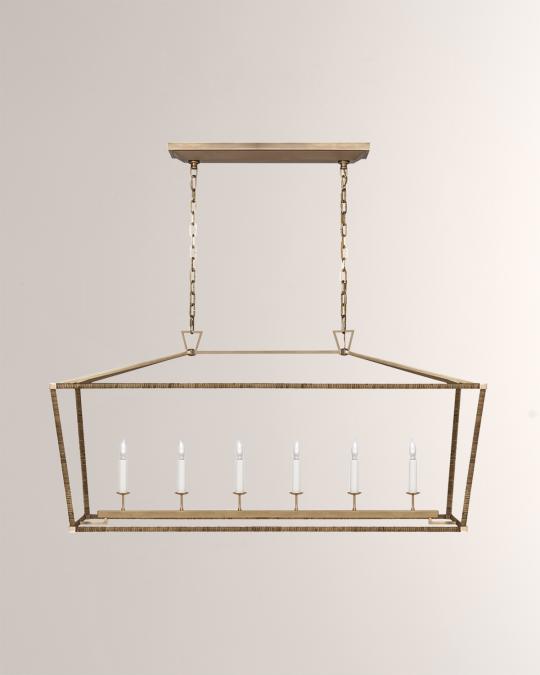 Visual Comfort Signature Darlana Rattan-Wrapped Linear Lantern by ...