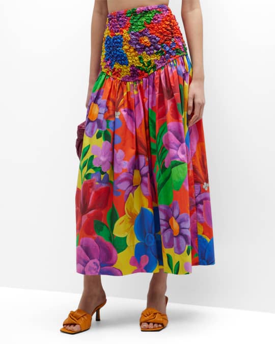 Mara hoffman floral maxi skirt outlet