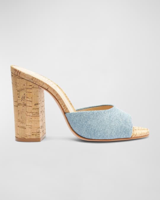 Cork high heel sandals clearance