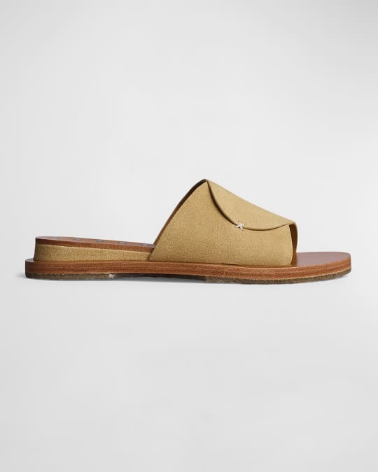 Rag & Bone Beau Suede Flat Slide Sandals | Neiman Marcus