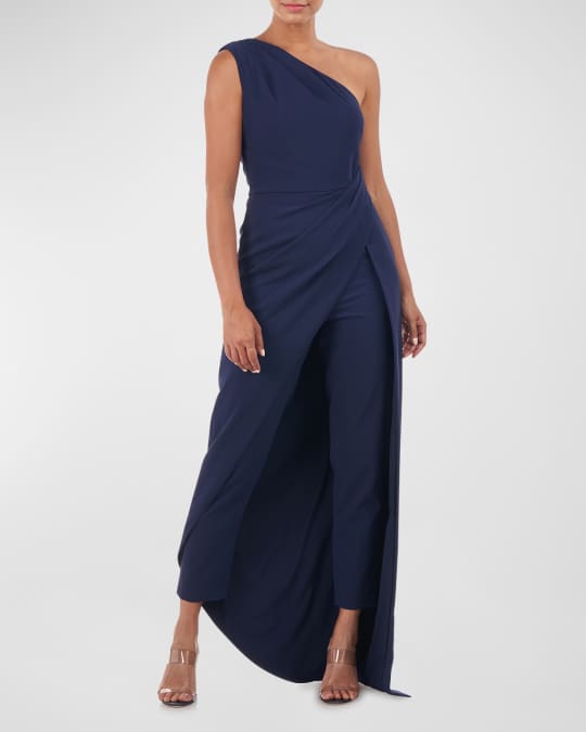 Kay unger one shoulder top jumpsuit