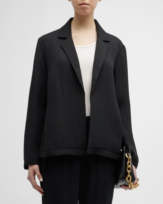 Eileen fisher double hot sale breasted blazer