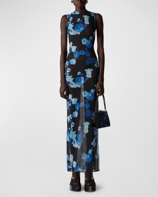 COPERNI MOTO PRINT MESH DRESS