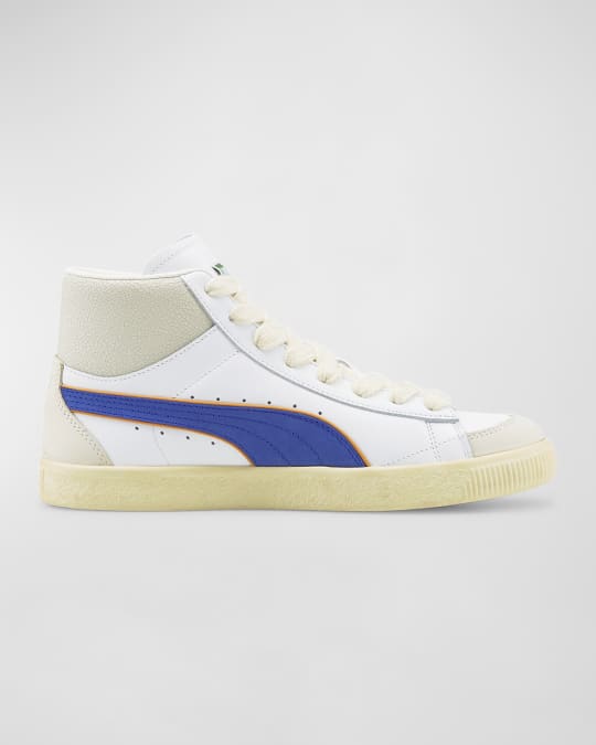 Puma Men s Clyde Leather High Top Sneakers Neiman Marcus