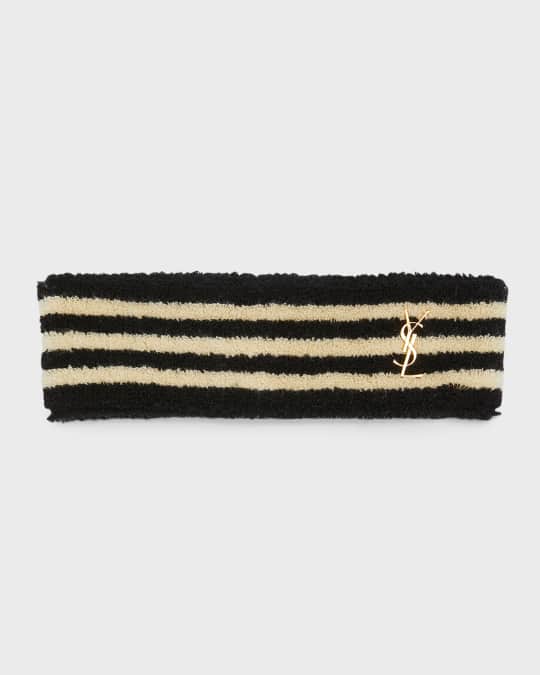 Saint Laurent Men's Cassandre Terrycloth Sweat Headband | Neiman