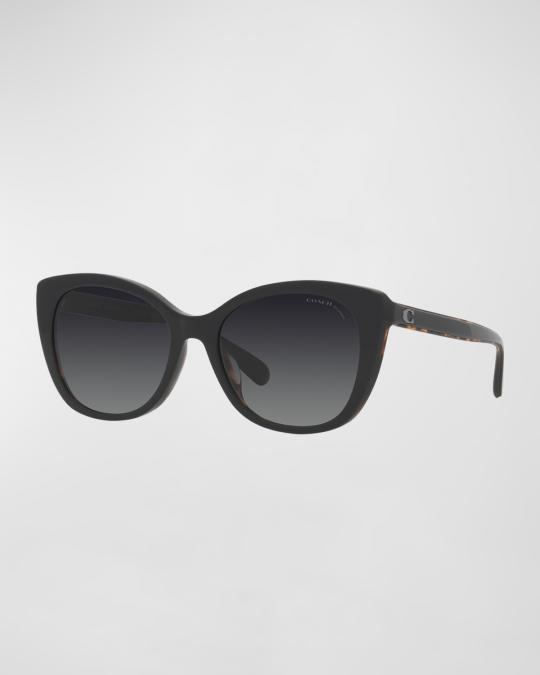 Coach Polarized C-Monogram Acetate Cat-Eye Sunglasses  display picture 1