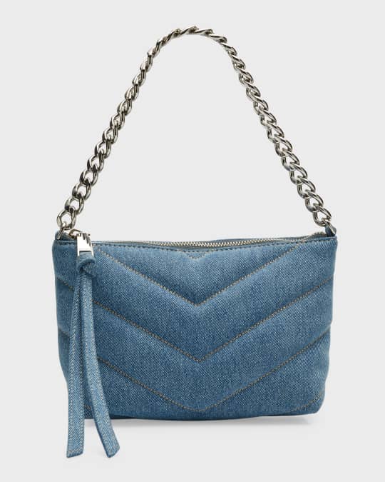Rebecca Minkoff Edie ChevronQuilted Denim Crossbody Bag Neiman Marcus