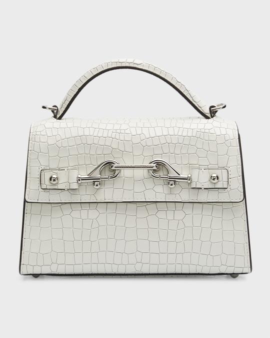 Rebecca Minkoff Lou Moc-Croc Top-Handle Bag | Neiman Marcus
