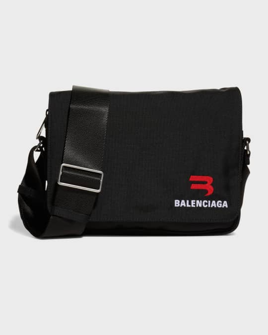 Balenciaga Men's Explorer Nylon Messenger Bag Neiman Marcus