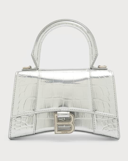 Balenciaga Hourglass XS Croc Embossed Bag Neiman Marcus