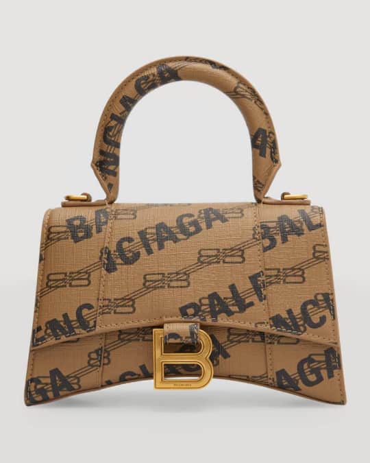 Balenciaga Hourglass XS BB Monogram Top Handle Bag Neiman Marcus