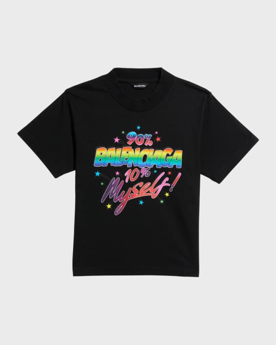 BALENCIAGA キッズ Tシャツ Balenciaga Kid's Logo Typographic T-Shirt, Size 2-10 | Neiman Marcus