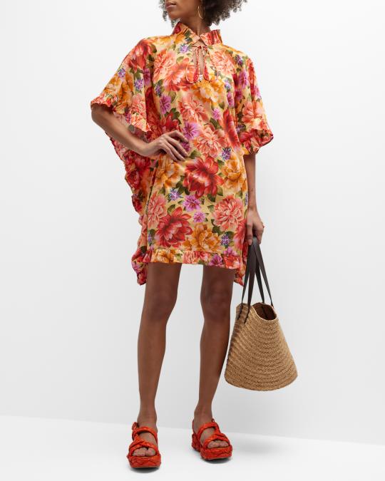 Farm Rio Floral Lia Sun Dress Coverup | Neiman Marcus