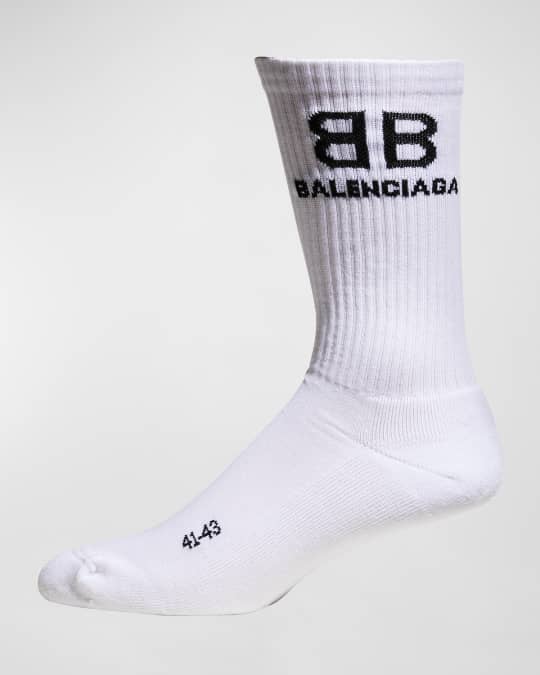 Balenciaga Men's BB-Logo Tennis Socks | Neiman Marcus