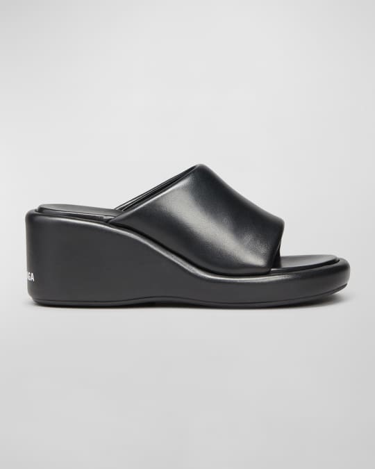 Rise Lambskin Wedge Slide Sandals