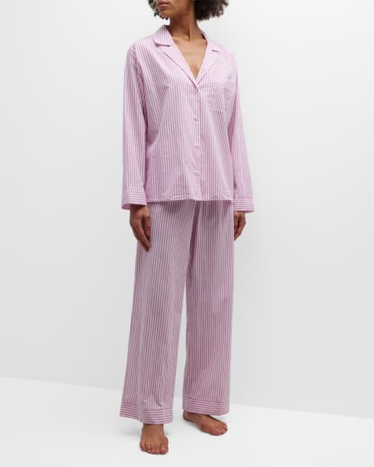 Eberjey Striped Sandwashed Organic Cotton Pajama Set Neiman Marcus