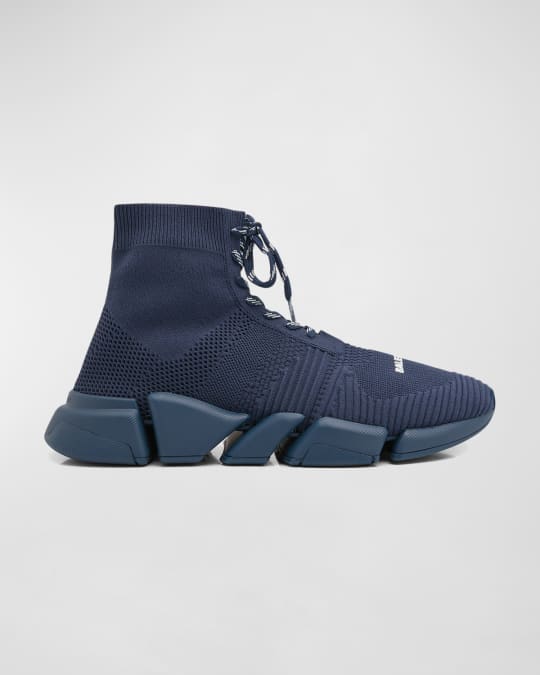 Balenciaga Men s Speed 2 0 Lace Up Recycled Knit Sneaker Neiman Marcus