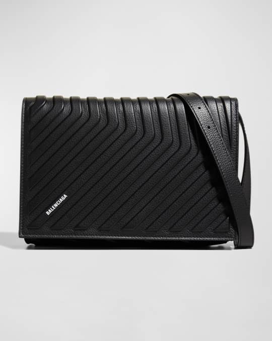 【利益還元祭】開催中！今年最後の大セール Balenciaga Men's Leather Car Flap Bag w/ Strap | Neiman Marcus バッグ
