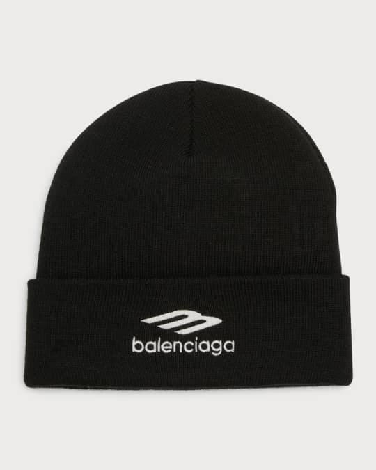 Black balenciaga beanie hot sale