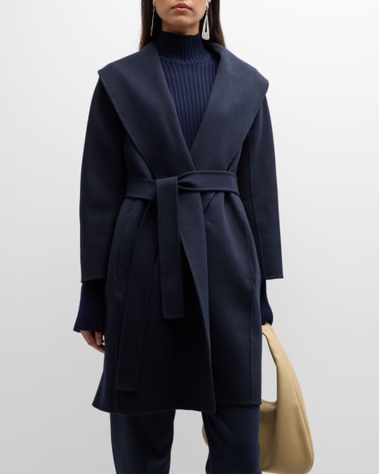 Max Mara Messi Brushed Wool Belted Coat Neiman Marcus