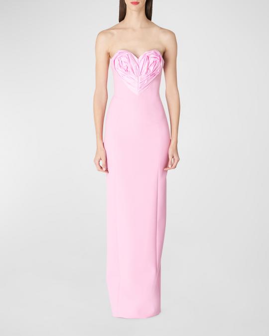 carolina herrera pink heart dress Carolina Herrera Heart Silk Midi Dress In Red - 40% Off