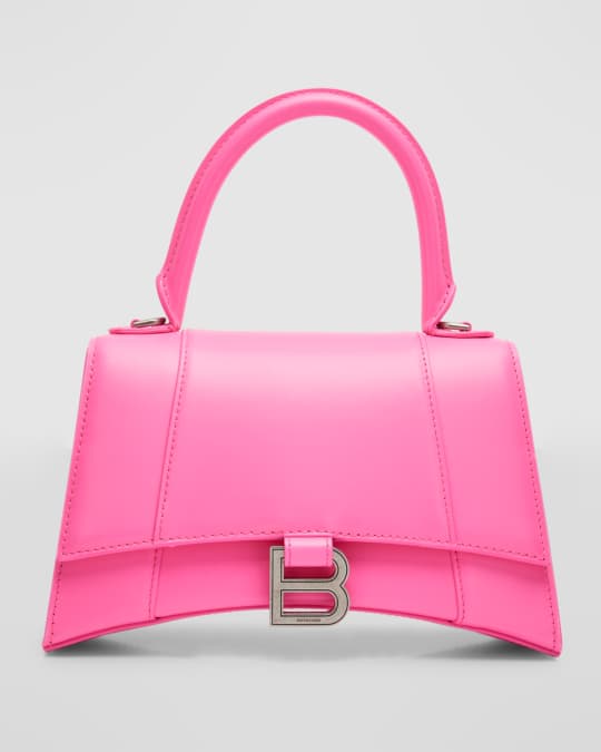Hourglass Small Leather Top Handle Bag