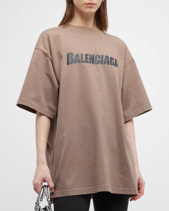 Balenciaga t shirt brown on sale