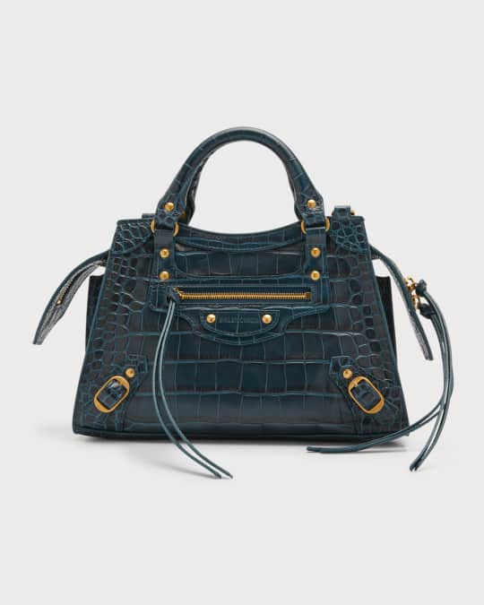 Balenciaga city deals croc embossed