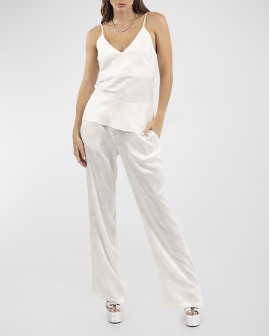 niLuu Hera Floral Jacquard Vegan Silk Cami Neiman Marcus