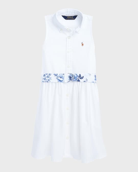 Ralph Lauren Childrenswear Girl's Floral-Belted Shirt Dress, Size 4-6X |  Neiman Marcus