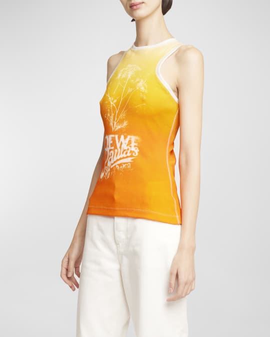 美品　LOEWE Paula's Ibiza タンクトップ Loewe x Paula's Ibiza Fennel Logo-Print Rib Tank Top