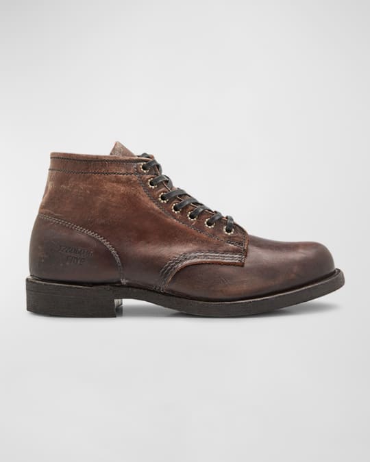 Frye Men's Leather Prison Boots Neiman Marcus
