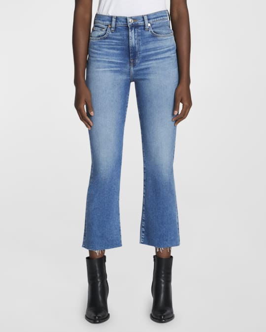 7 for all mankind High Waist Slim Kick Cropped Jeans | Neiman Marcus