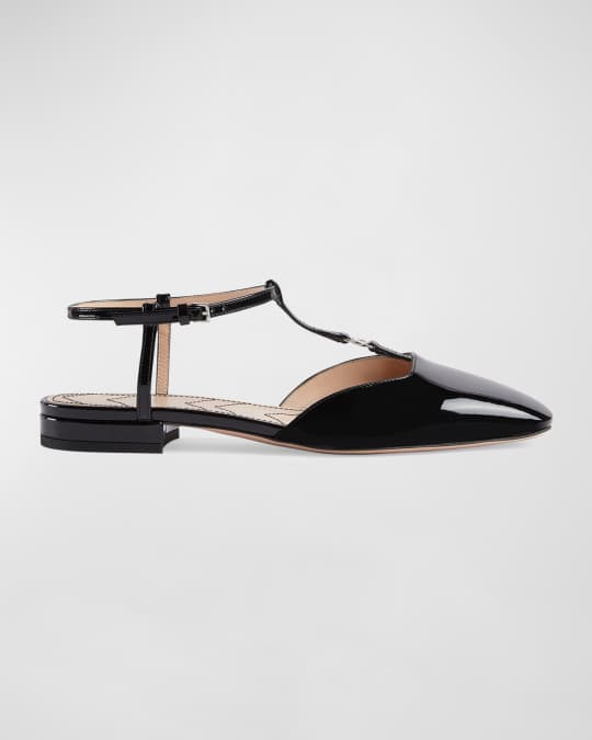 Marmont Patent Leather Ballerina Flats