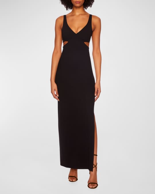 Susana Monaco Cutout-Side Tank Maxi Slit Dress