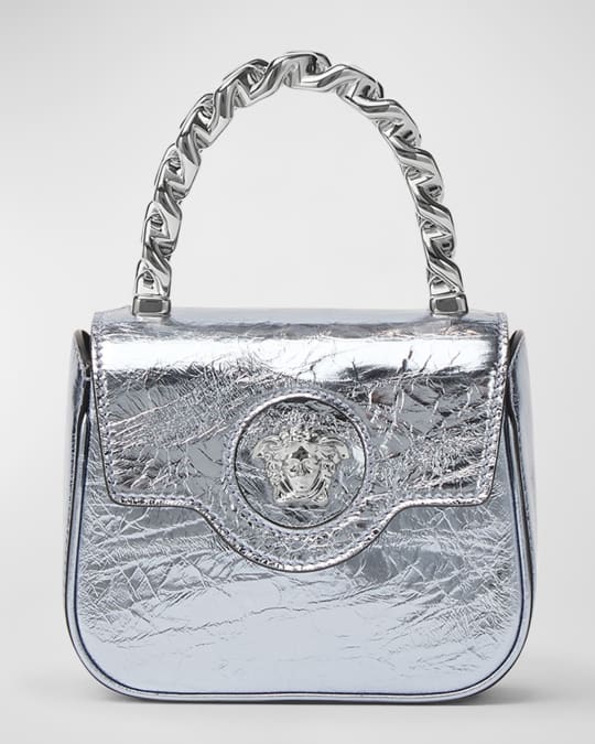 Versace La Medusa Mini Metallic Top Handle Bag Neiman Marcus