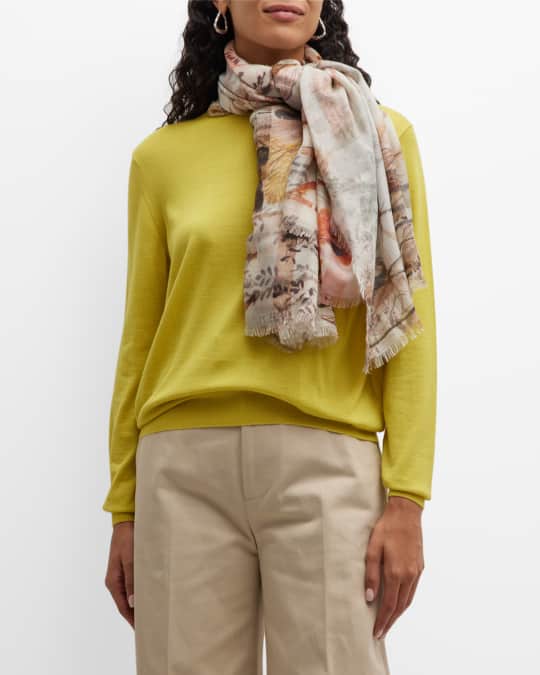 【ALONPI/アロンピ】 ASTRID STOLE Alonpi Astrid Double-Sided Cashmere & Silk Scarf | Neiman Marcus