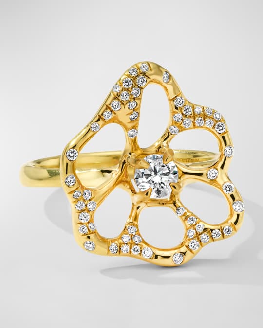 Ippolita 18K Stardust Drizzle Medium Flower Ring with Diamonds