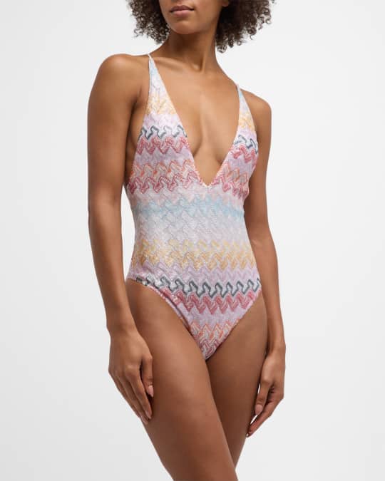 Missoni Lightweight Knit One Piece Swimsuit Neiman Marcus