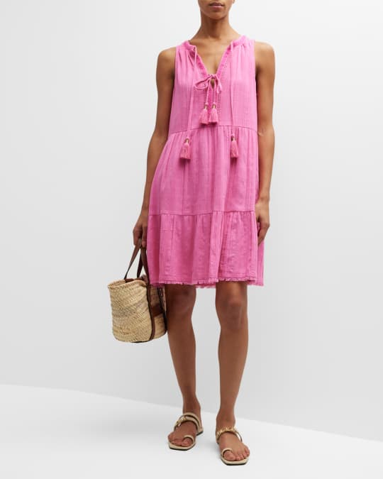 Tommy Bahama Mykonos Gauze Mini Dress | Neiman Marcus