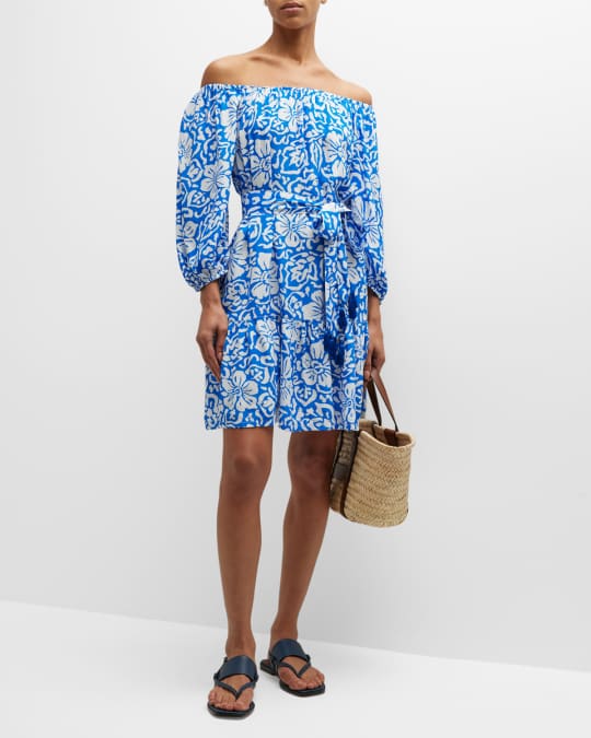 Tommy Bahama Hibiscus Off Shoulder Mini Dress Neiman Marcus