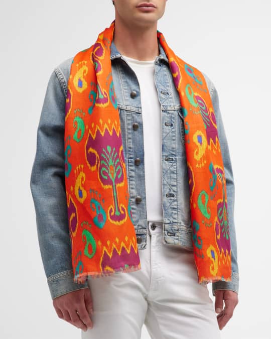【海外配送可】【送料無料】 Ralph Lauren Purple Label Men's Paisley Silk Scarf | Neiman 小物
