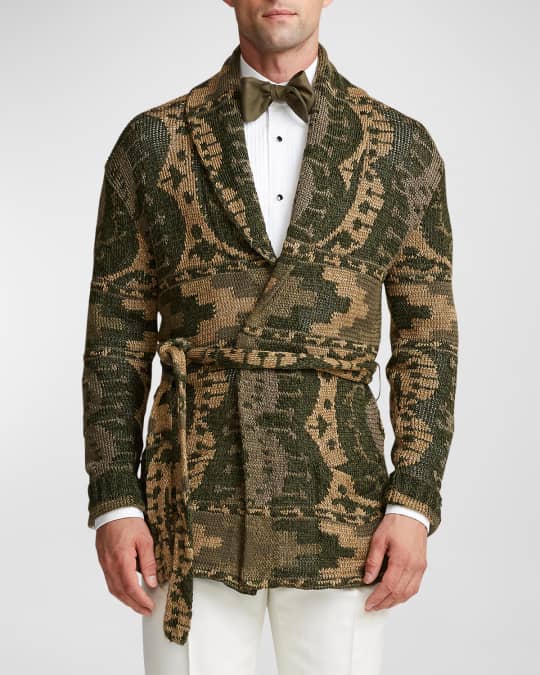 Mens belted sweater hot sale