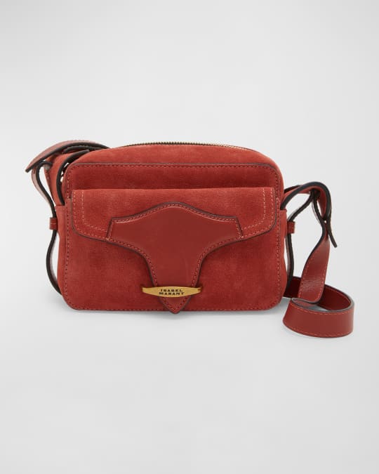 Isabel Marant Wasy Suede Leather Camera Crossbody Bag Neiman Marcus