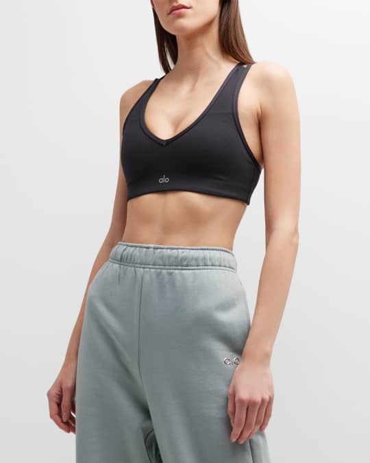 Alo Yoga Airlift Jump Start V-Neck Sports Bra | Neiman Marcus