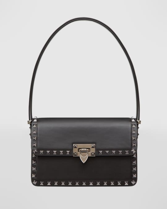 Valentino Garavani Brown Calf Leather Bos Taurus Shoulder Bag