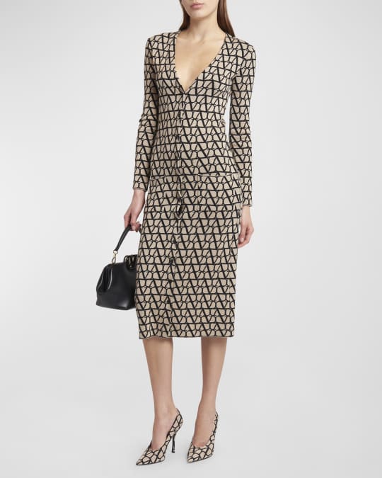 スカート VALENTINO Valentino Garavani 'Toute La V' midi dress c22ba6c18a91f9e290ed37024c4d92