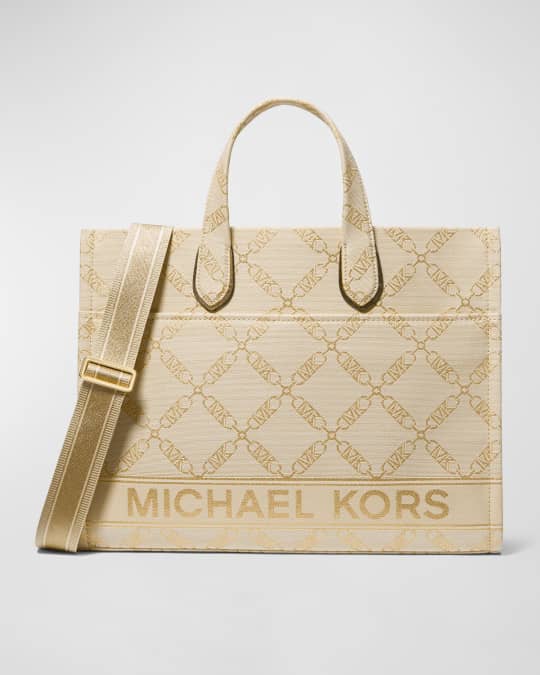 Gigi Large Chain Link Monogram Grab Tote Bag