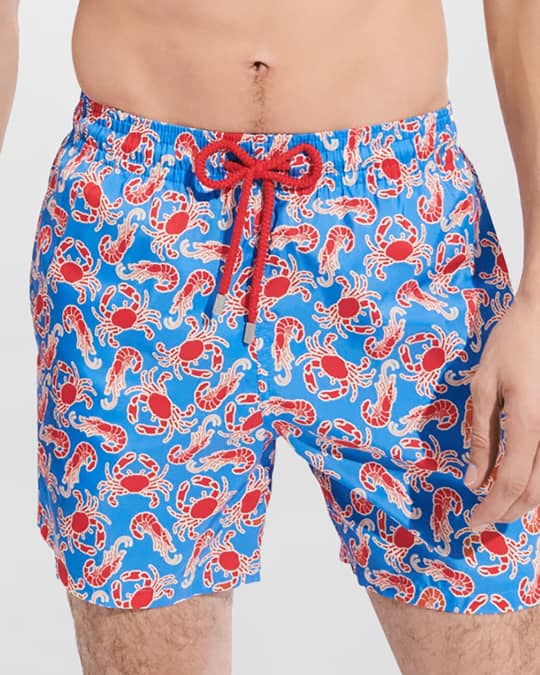 Vilebrequin Men's Crab-Print Swim Shorts | Neiman Marcus