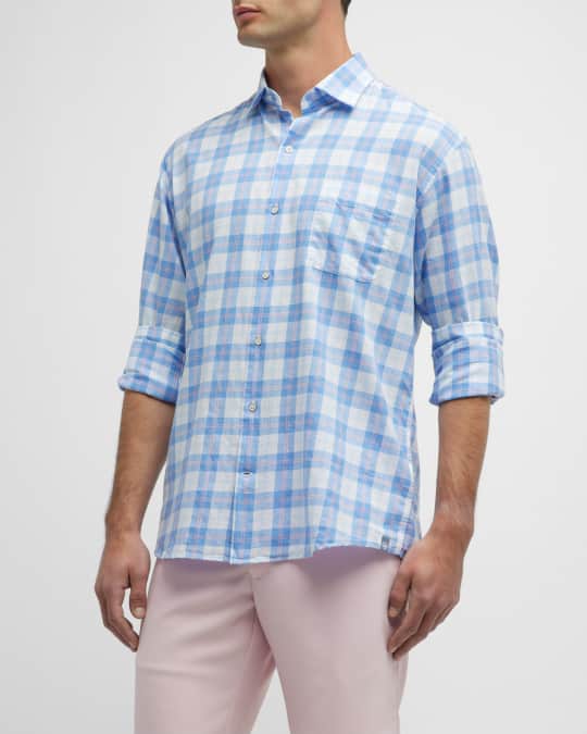 Peter Millar Men's Menlo Cotton Check Sport Shirt
